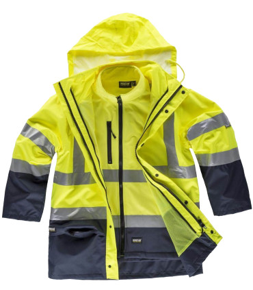 Parka C3745 de alta visibilidad  4 en 1 de Workteam