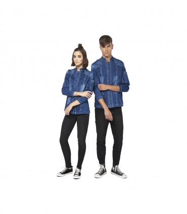 Chaquetilla de cocina denim para hombre 4130 de Monza