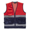 Chaleco Bicolor de Alta Visibilidad Rojo C4047 de Workteam