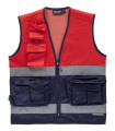 Chaleco Bicolor de Alta Visibilidad Rojo C4047 de Workteam