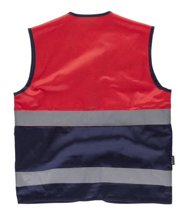 Chaleco Bicolor de Alta Visibilidad Rojo C4047 de Workteam