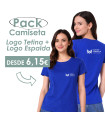 Pack Camiseta Personalizada Tetina y Espalda 1 color
