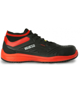 Zapato de Seguridad Legend S3 SRC ESD Negro y rojo