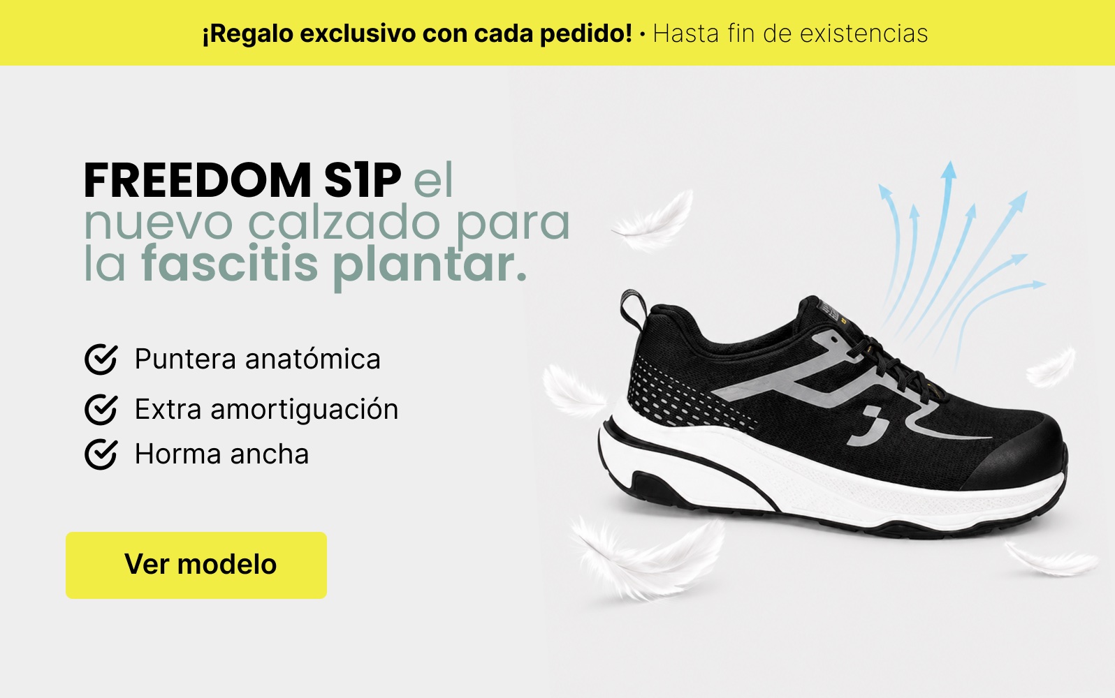 Freedom S1P, el nuevo calzado para la fascitis plantar — Safety Jogger